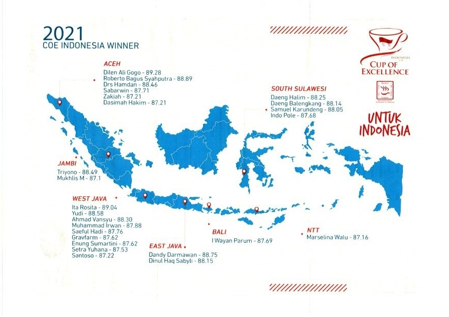 インドネシアCOE２０２１地図