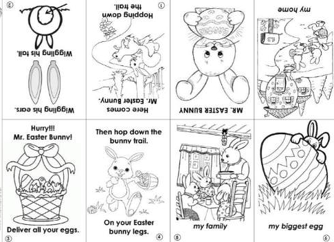 イースター英語手作り絵本Easter-bunny-chant-in-a-mini-book