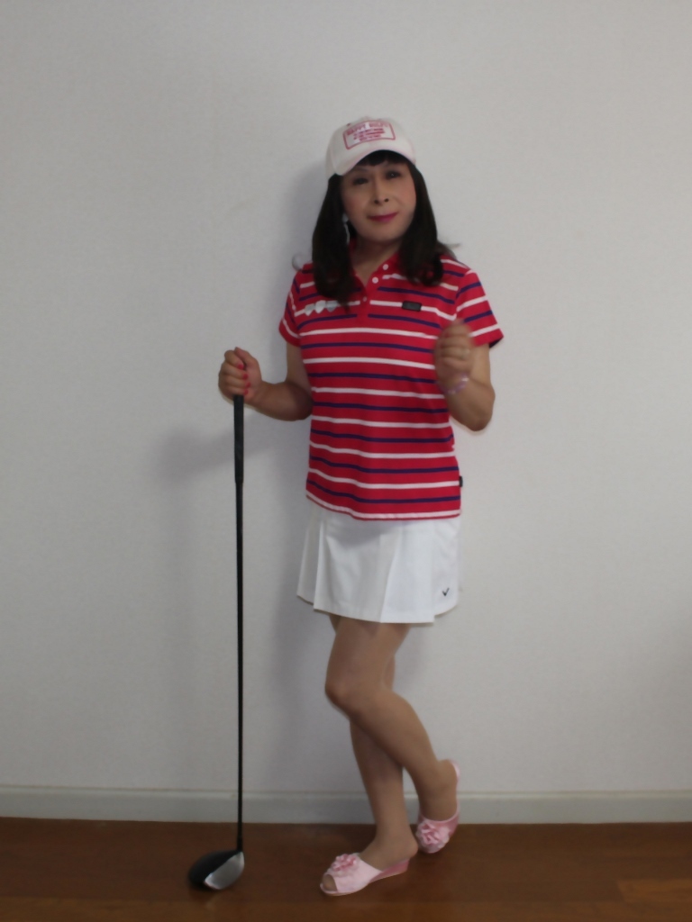 部屋でゴルフファッション(5)