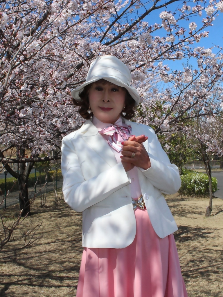 ピンクスカート白ジャケット帽子B(6)