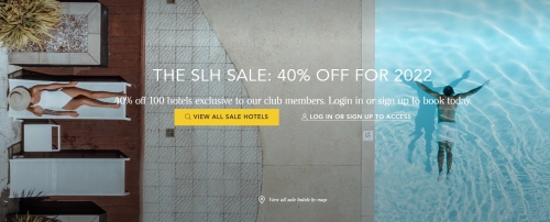 スモールラグジュアリーホテルズオブザワールド（SLH）で最大40％OFFセールを実施中