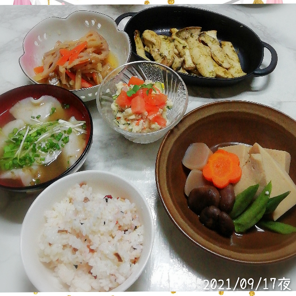9-17高野豆腐の煮物定食