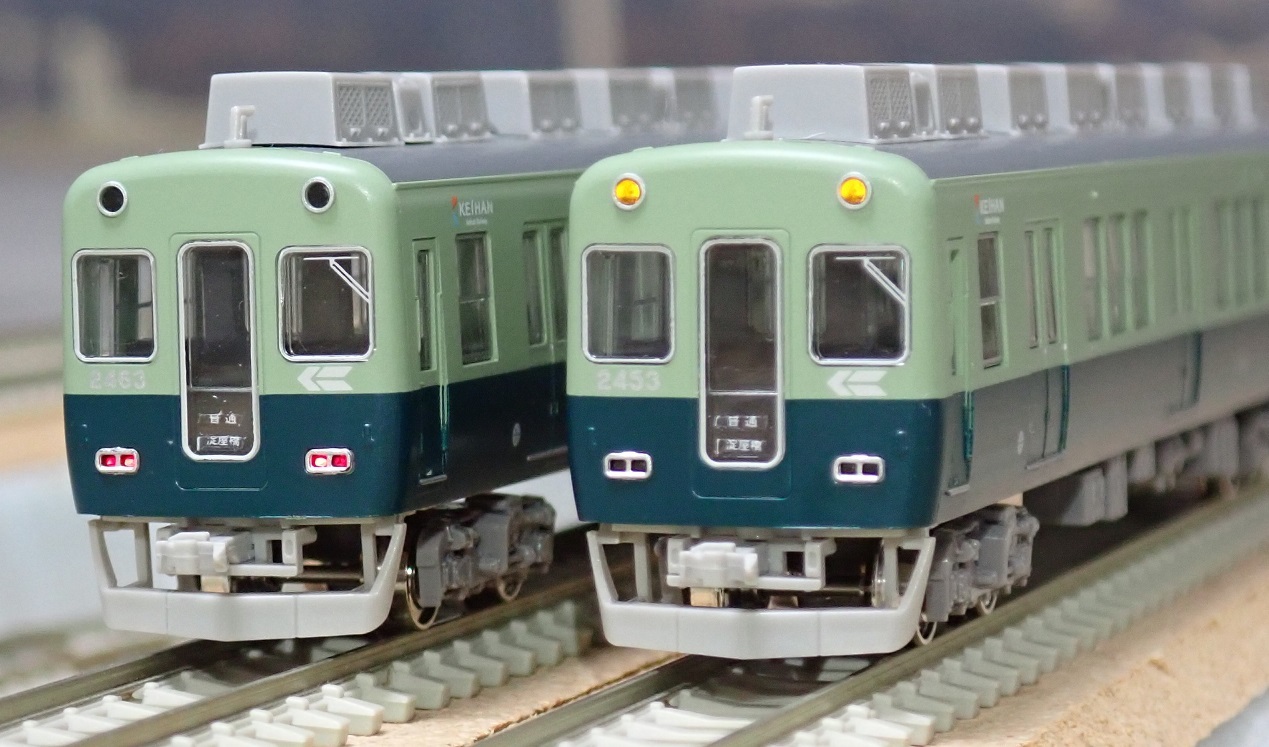GreenMax 京阪2400系1次車旧塗装 入線 | 川崎駅 レイアウト製作日誌