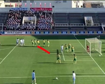 The most bizarre setpiece routine pulled off in a Japanese football match
