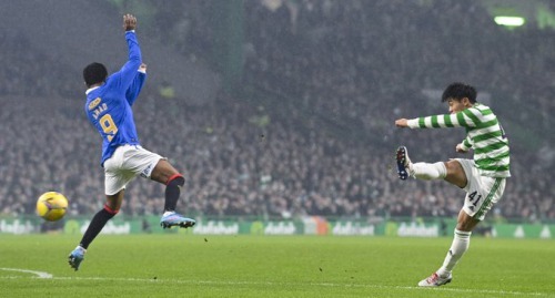 Reo Hatate strikes Celtic ahead in just 5 minutes in the Old Firm
