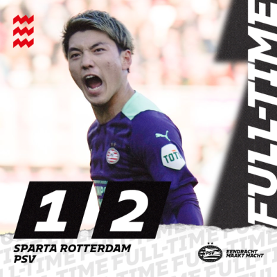 Sparta Rotterdam 1-2 PSV Doan goal