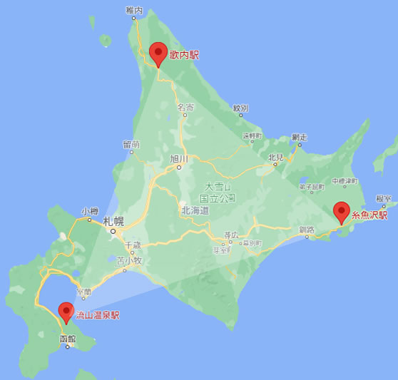 北海道2022廃止駅マップ