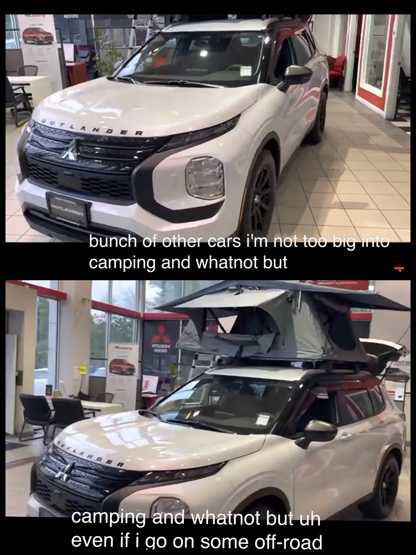 TULE TENT Attached to Mitsubishi Outlander スーリー付新型アウトランダー