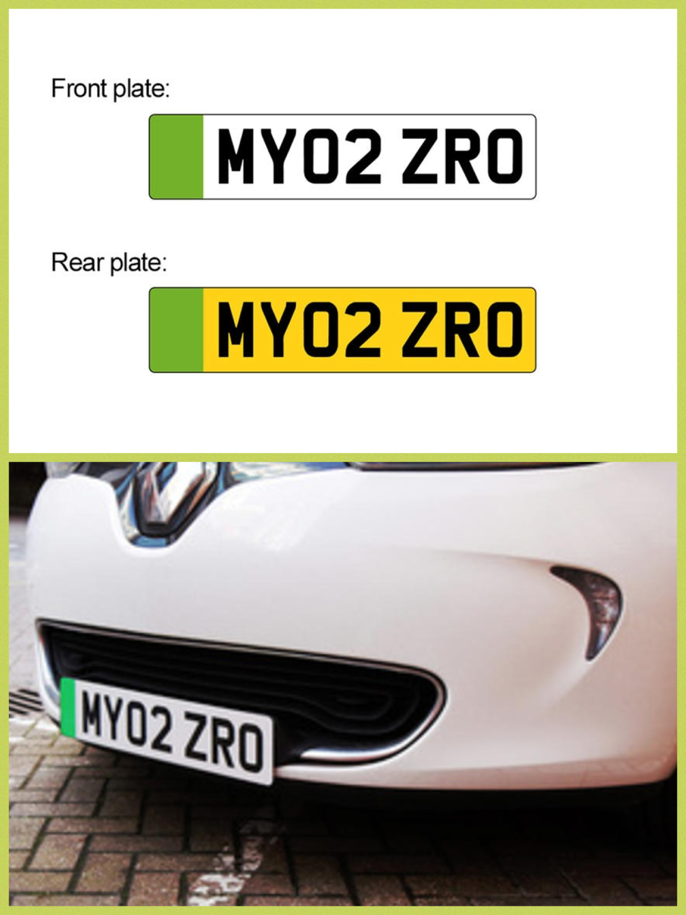Phev ブログ 英国のゼロエミッション車用 グリーンのマーク付きナンバープレート とは