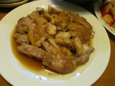 201219鶏モモのニンニク・生姜焼き